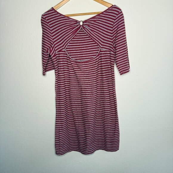 We The Free Striped Frenchie Dress Soft Knit T-Shirt 100% Cotton Size Medium - Picture 8 of 9